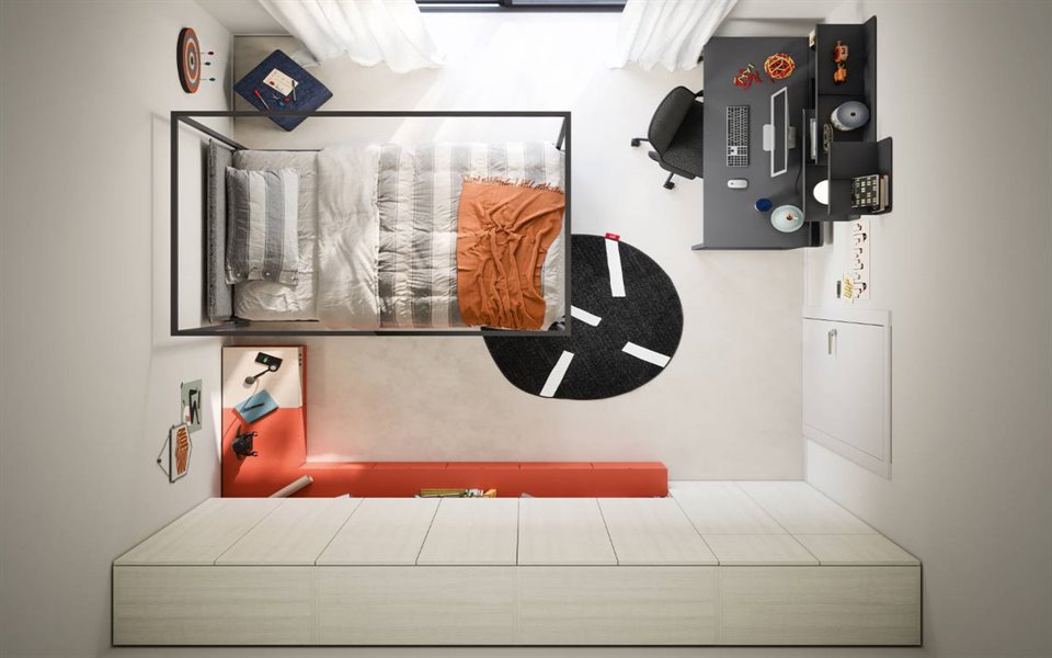 Bovenaanzicht kamer 23